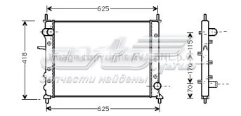 46547898 Fiat/Alfa/Lancia radiador refrigeración del motor