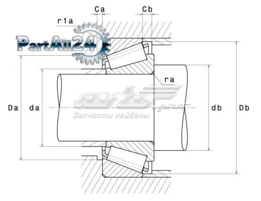 Cojinete del eje intermedio de la caja de cambios HR30206J NSK