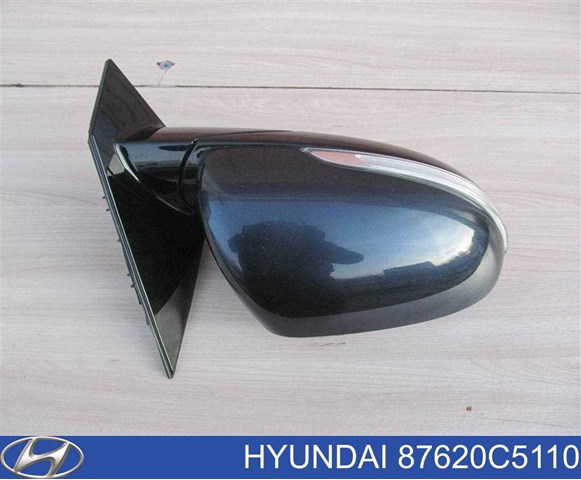 Espejo de retrovisor derecho 87620C5110 Hyundai/Kia