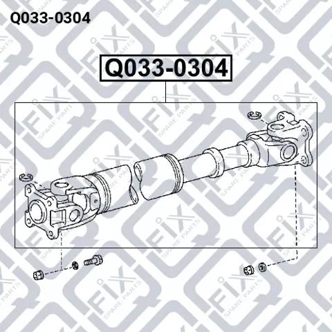 Q0330304 Q-fix Transmisión cardán, eje delantero