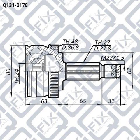 Junta homocinética exterior delantera Q-fix Q1310178 precio, desde 40,96 EUR