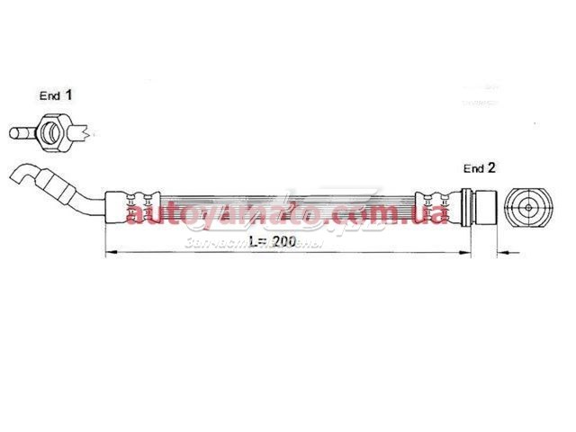 FT0027 K&K tubo flexible de frenos trasero