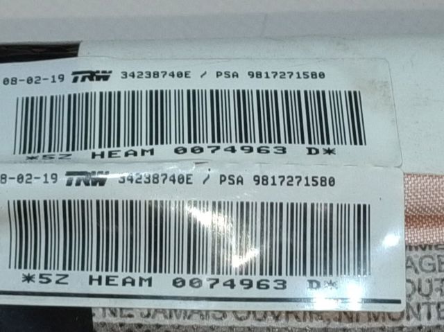 Airbag de cortina lateral izquierda 9817271580 Peugeot/Citroen