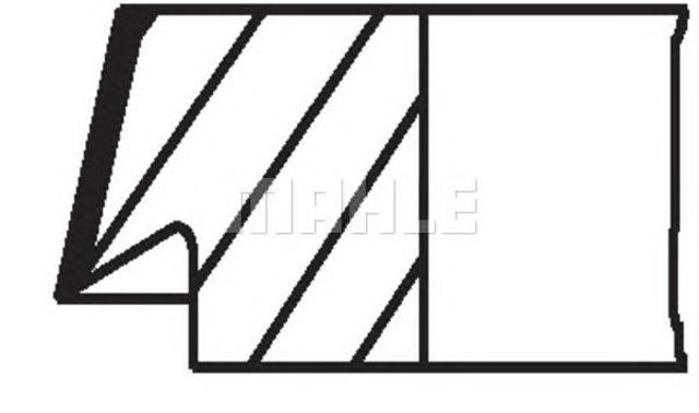 Juego de aros de pistón para 1 cilindro, sobremedida (+0,50 mm) Mahle Original 44881N1