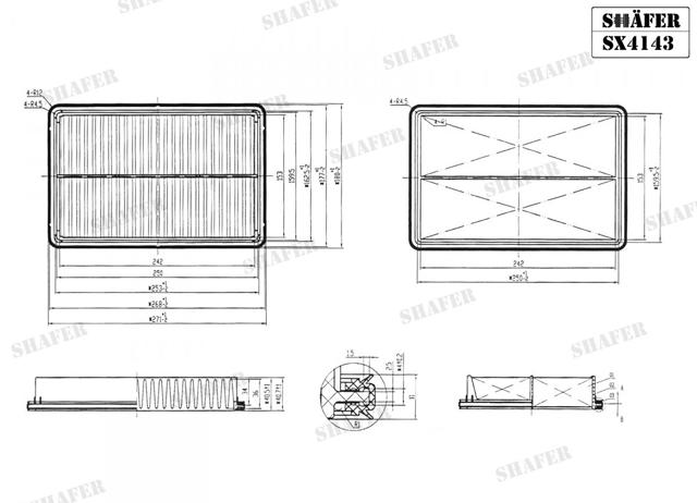 Filtro de aire SX4143 Shafer