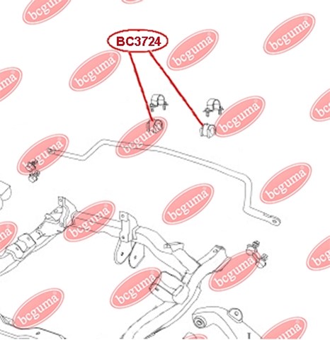 BC3724 Bcguma casquillo de barra estabilizadora delantera