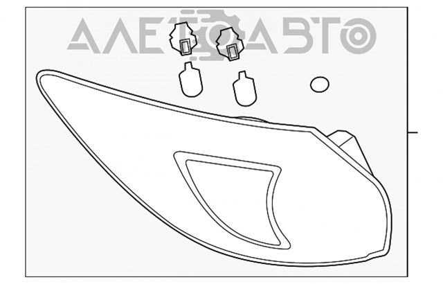 Piloto trasero exterior izquierdo KD3351160C MAZDA