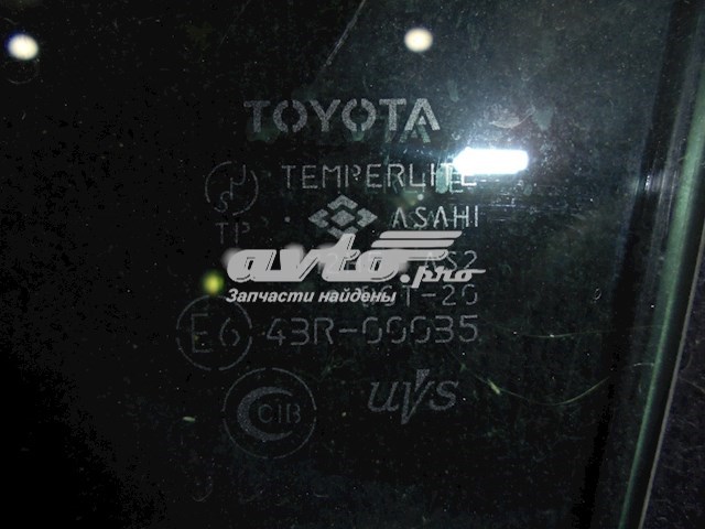 Vidrio de puerta del conductor para Toyota Camry (V30)