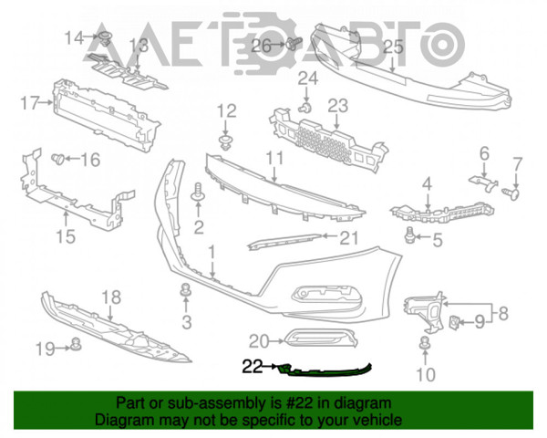 Moldura de parachoques delantero derecho Honda Accord 10 