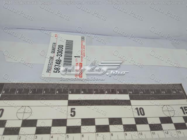 5874833030 Toyota listón embellecedor/protector, guardabarros trasero izquierdo