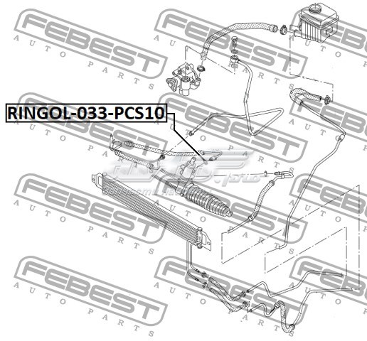 Junta Torica Para Accesorios De Cremallera De Direccion FEBEST RINGOL033PCS10