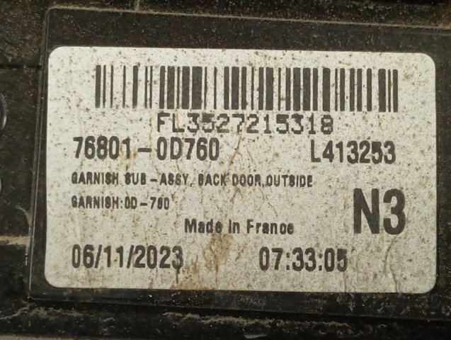 Alerón de tapa de maletero Toyota 768010D760 precio, desde 121,97 EUR