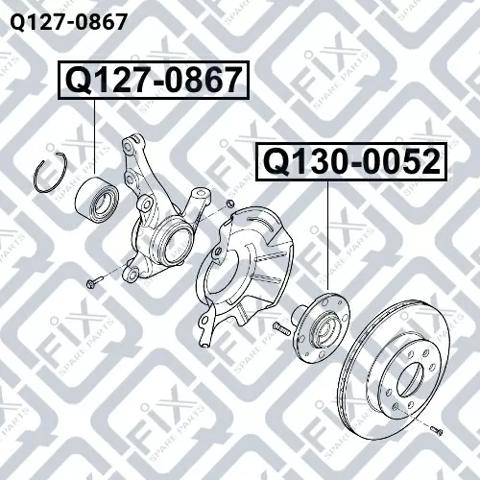 Cojinete de rueda delantero Q1270867 Q-fix