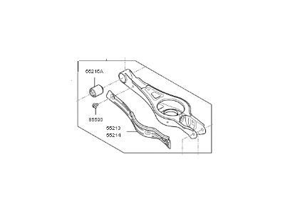 Brazo suspension (control) trasero inferior izquierdo Hyundai Sonata 7 (LF)