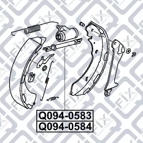 Kit de reparación del mecanismo de ajuste automático de zapatas de freno Q-fix Q0940583