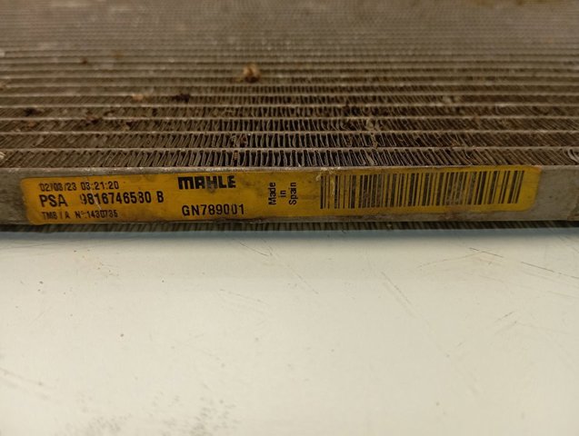 9816746580B Peugeot/Citroen Radiador de aire acondicionado