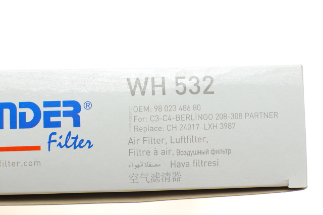 WH532 Wunder Filtro de aire de motor