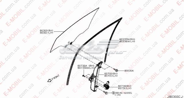 WR07-187 Mitsuba motor eléctrico, elevalunas, puerta delantera derecha