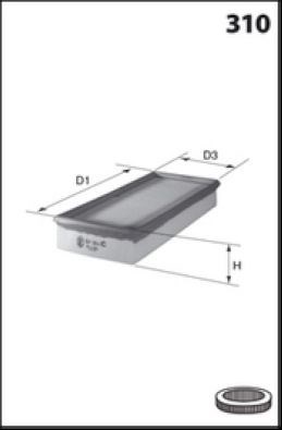 ELP9470 Mecafilter Filtro de aire de motor