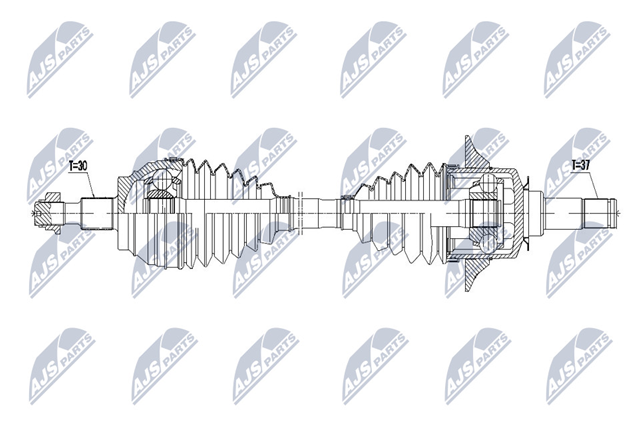 NPW-ME-068 NTY árbol de transmisión delantero izquierdo
