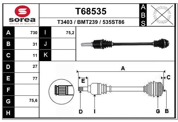 Árbol de transmisión trasero BMW X1 (F48)