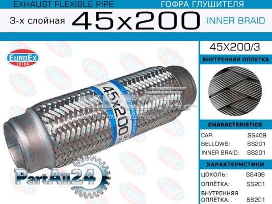 45X2003 Euroex Tubo ondulado de escape