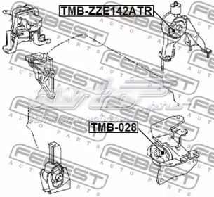 TMBZZE142ATR Febest soporte de motor trasero