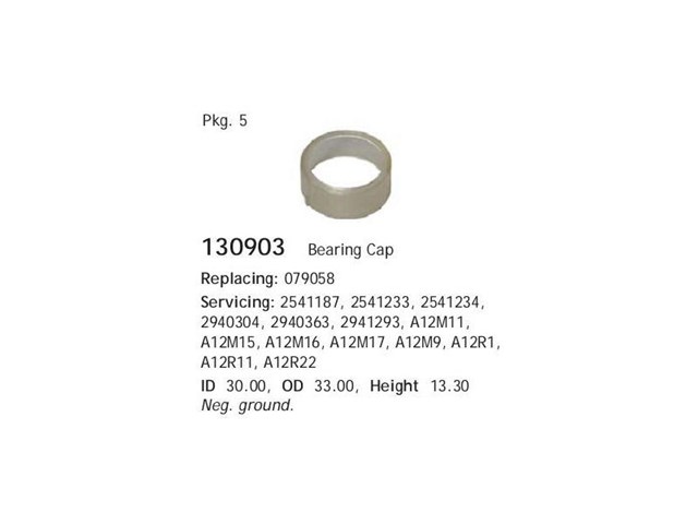 130843 Cargo Colector de rotor de generador