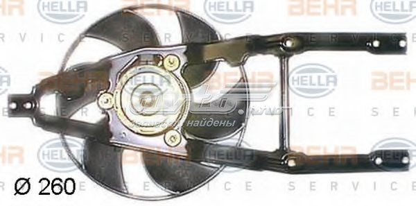 Ventilador (rodete +motor) refrigeración del motor con electromotor completo HELLA 8EW351044461