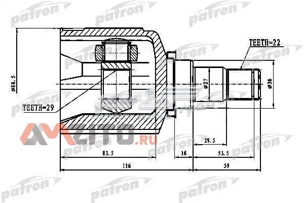 PCV1774 Patron junta homocinética interior delantera