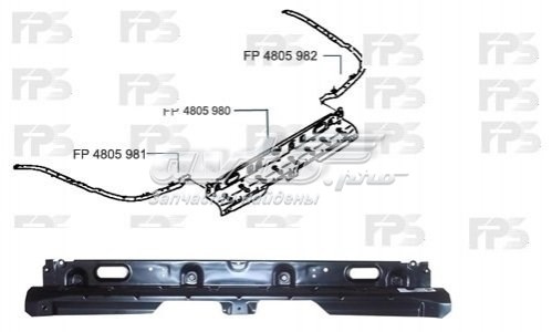 FP 4805 982 FPS soporte de parachoques trasero derecho