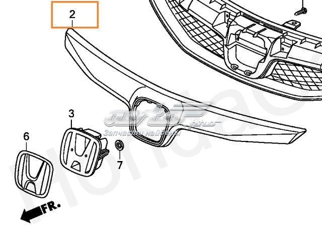 Moldura de rejilla de radiador para Honda Civic (FD1)