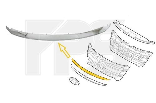 Moldura de rejilla parachoques superior para Ford Explorer (U5)
