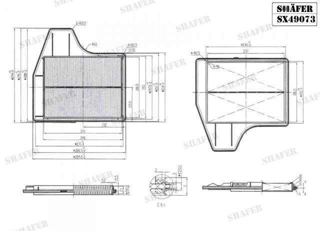 Filtro de aire SX49073 Shafer