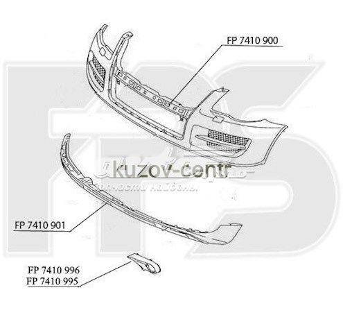 95800715 Polcar parachoques delantero