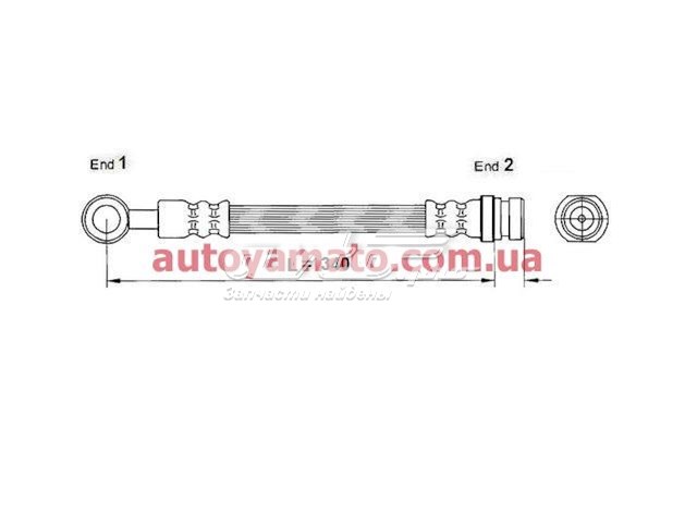 Tubo flexible de frenos delantero K&K FT0194