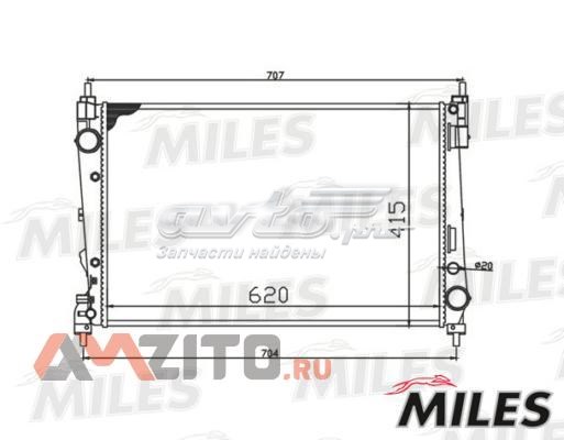 ACRM376 Miles radiador refrigeración del motor