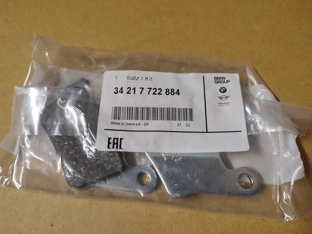 34217722884 BMW pastillas de freno traseras