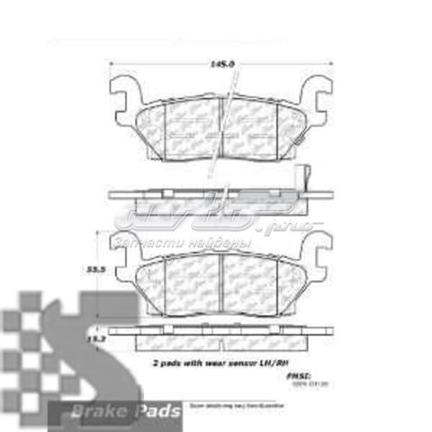 10211200 Centric Parts pastillas de freno traseras