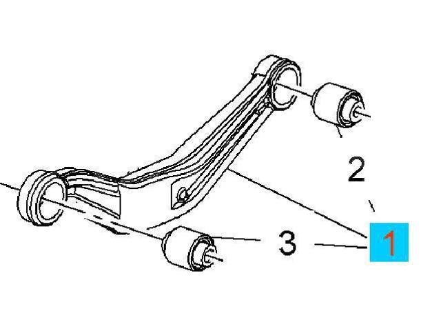 Brazo superior derecho de la suspensión trasera 22940356 General Motors