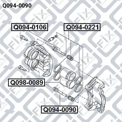 Comprar Q0940090 Q-fix Pasador guía superior de la pinza de freno delantera