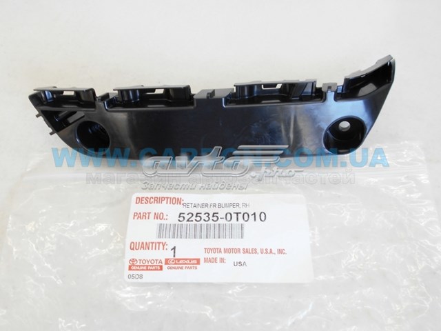 525350T010 Toyota soporte deparachoques delantero derecho