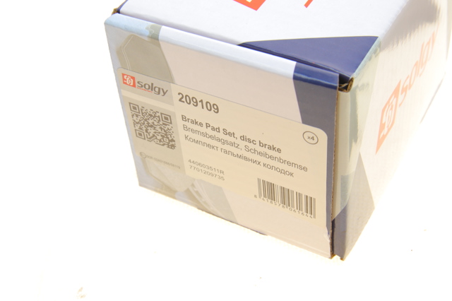 Comprar 209109 Solgy Pastillas de freno traseras