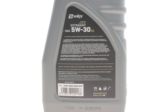 Aceite de motor 504019 Solgy