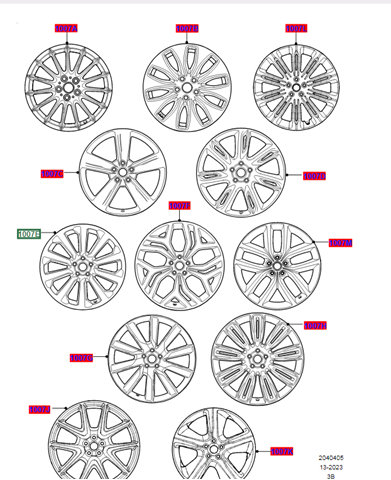 Comprar LR091538 Land Rover Aros de rueda