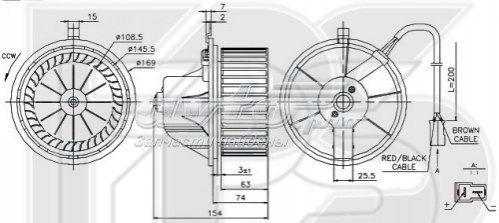 FP12W0189 FPS motor eléctrico, ventilador habitáculo