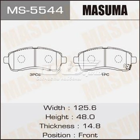 Pastillas de freno delanteras MASUMA MS5544