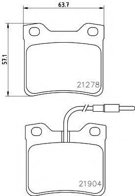 Pastillas de freno traseras MERCEDES A0034200020