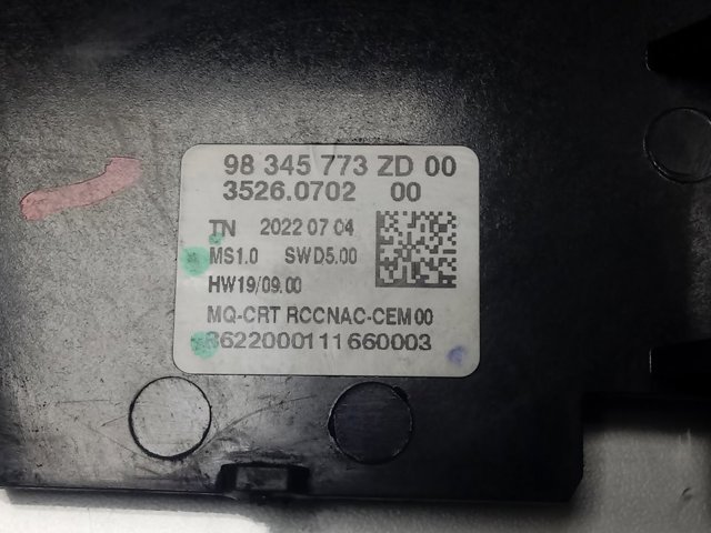 Pantalla 98345773ZD Peugeot/Citroen