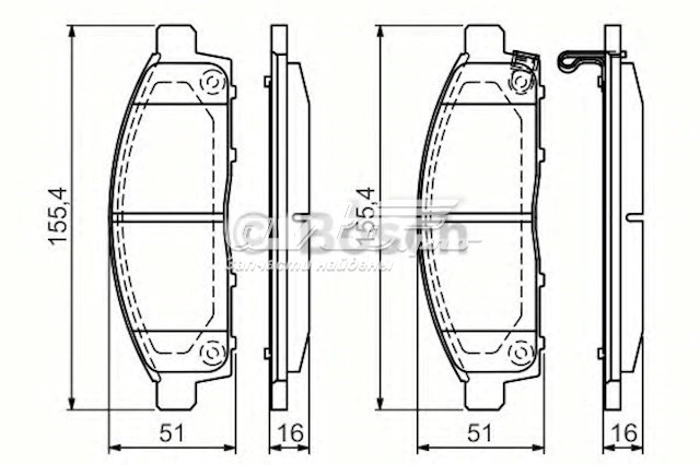 Comprar 986494268 Bosch Pastillas delanteras de freno